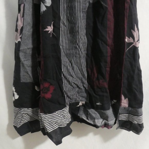 Handmade Patchwork Floral and Stripe Short Sleeve Square Neck Dress | BNWOT - Picture 13 of 14